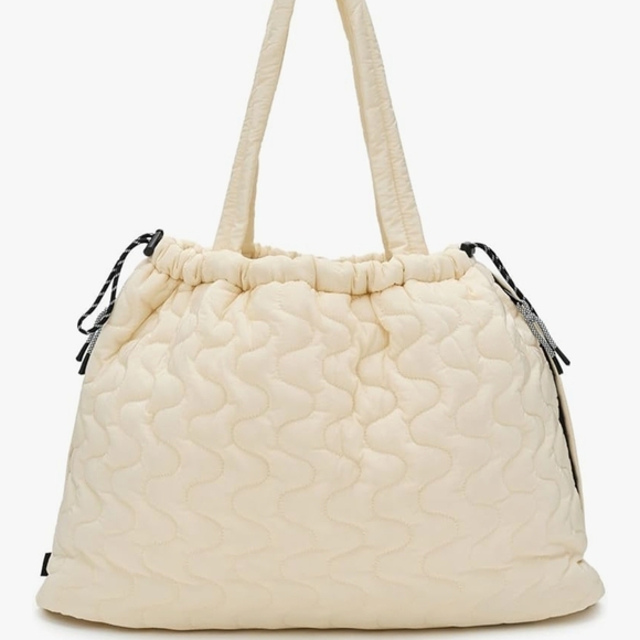 FP Movement by Free People Handbags - Free People Elegant Cream Quilted Tote Bag/ BNWT/ OVERSIZED